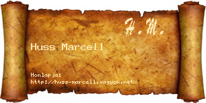 Huss Marcell névjegykártya